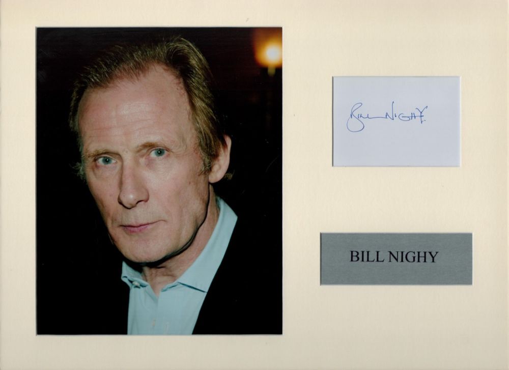 Lot 98: Bill Nighy 16x12 inch mounted signature piece includes...