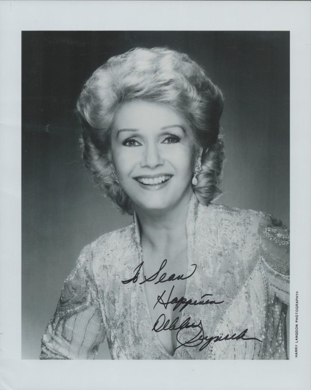 Lot 127: Debbie Reynolds signed 10x8 inch black and white...
