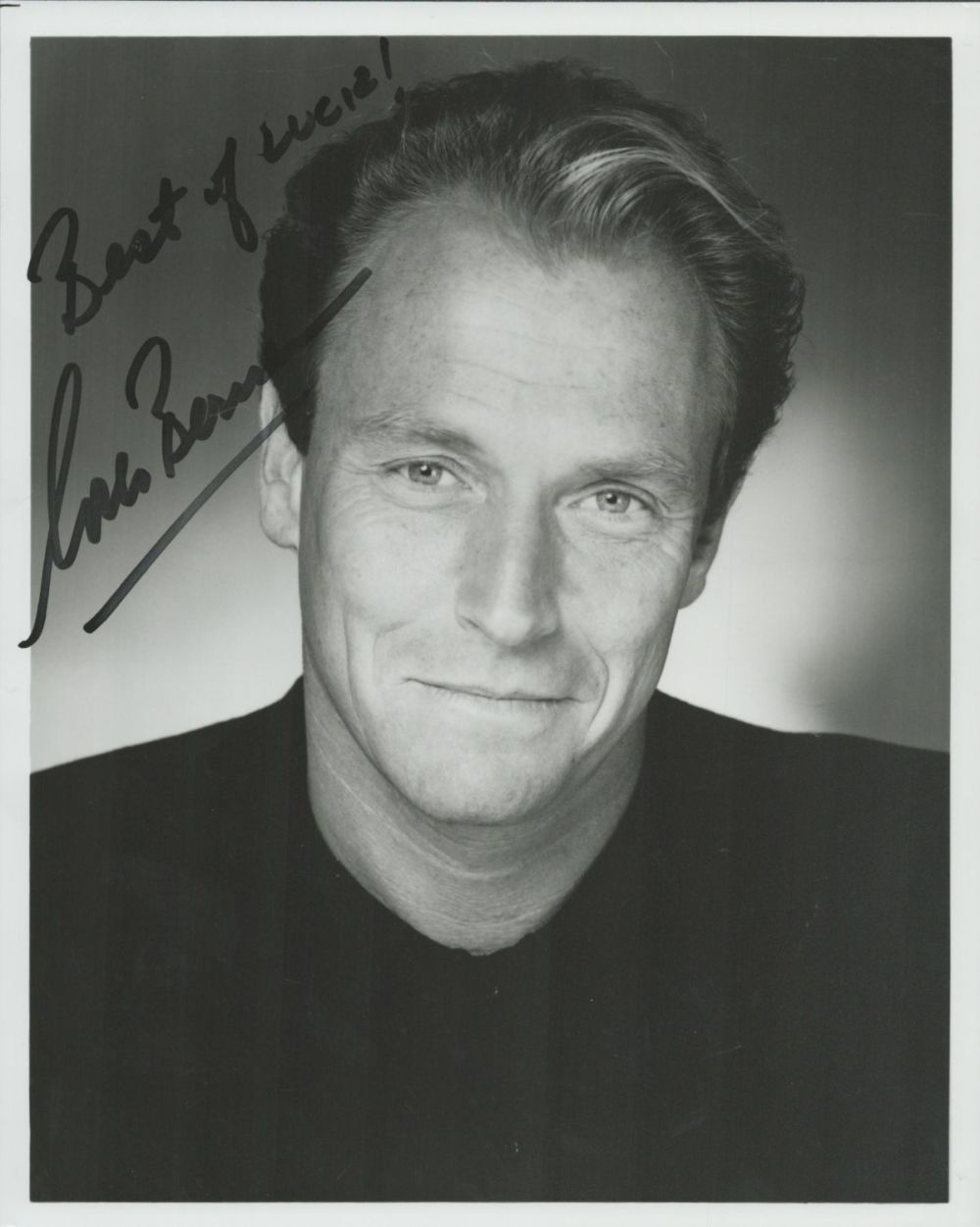Lot 147: Corbin Bernsen signed 10x8 inch black and white...