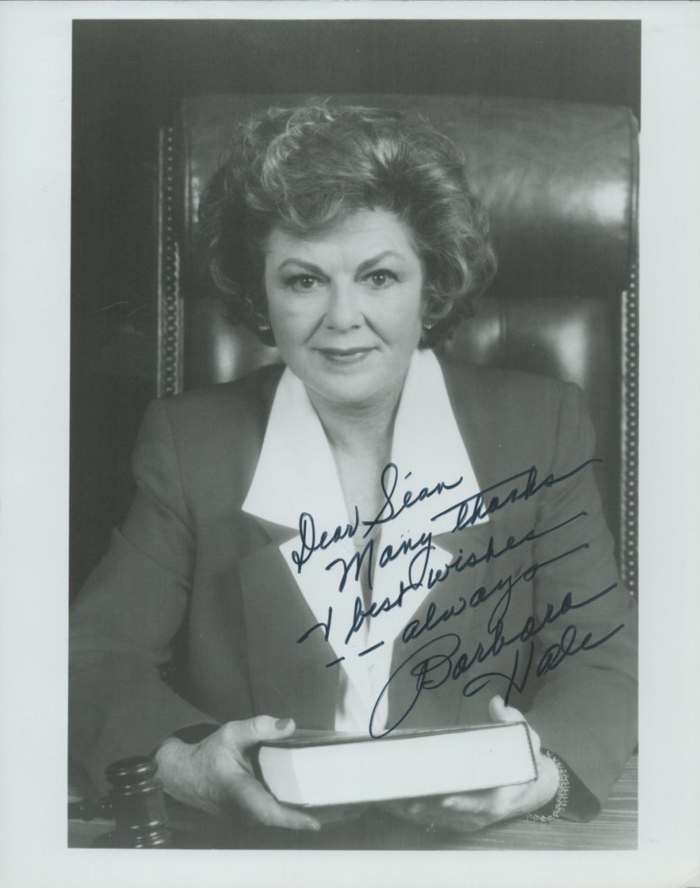 Lot 153: Barbara Hale signed 10x8 inch black and white...