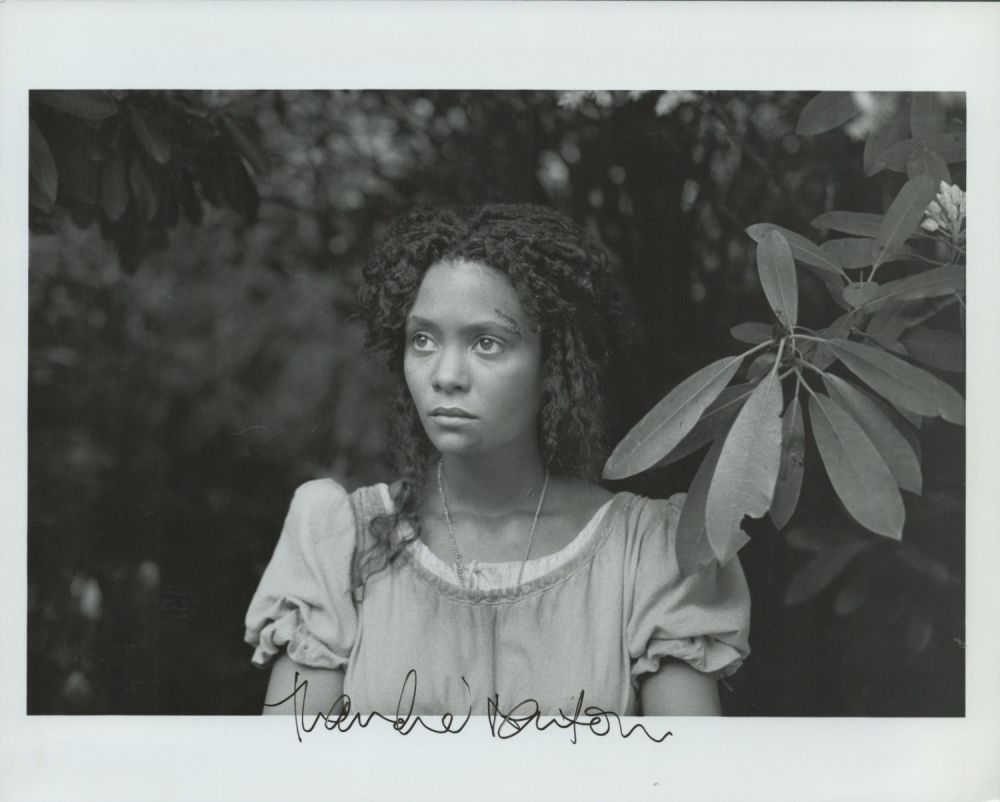 Lot 167: Thandie Newton signed 10x8 inch black and white...