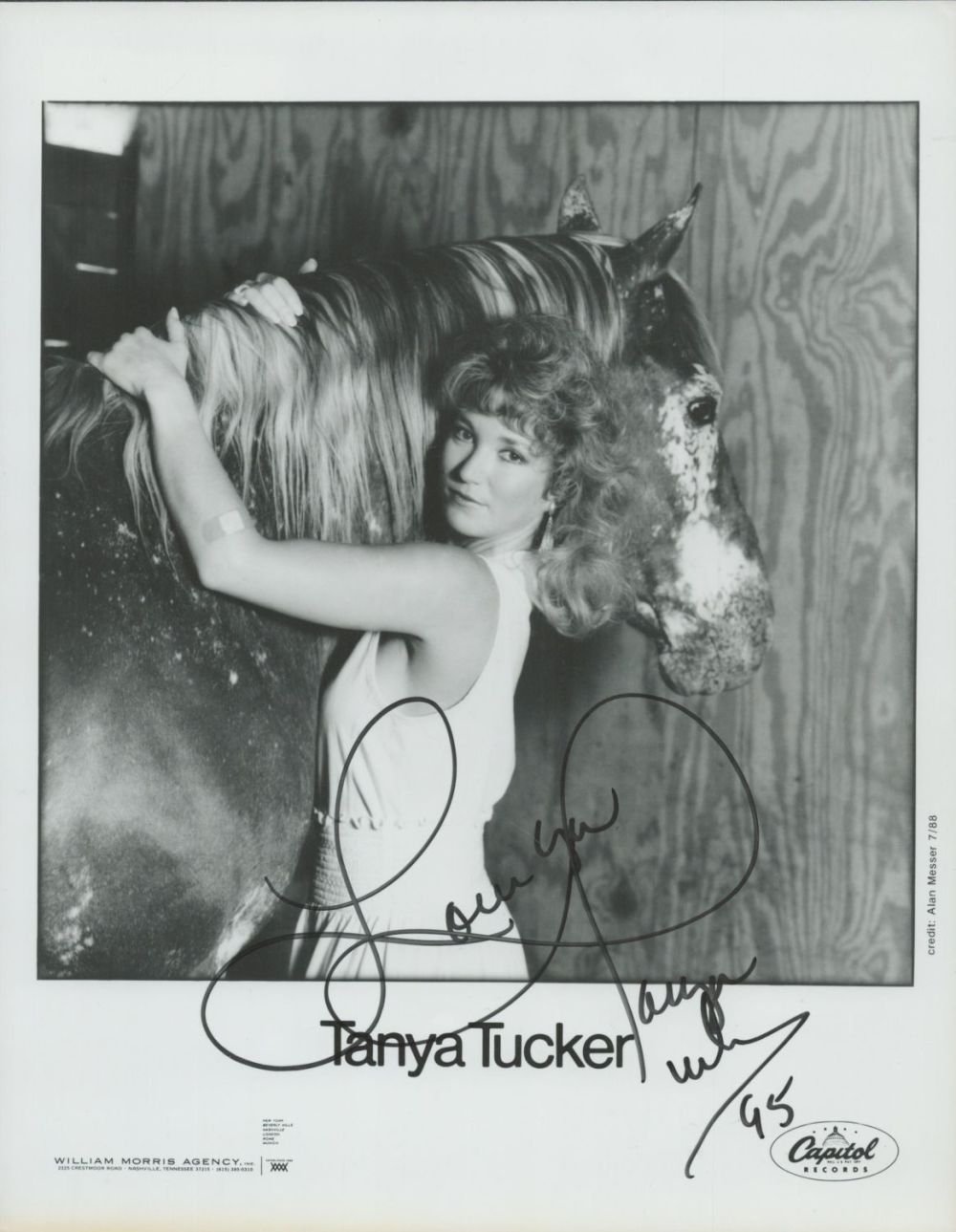 Lot 168: Tanya Tucker signed 10x8 inch black and white...