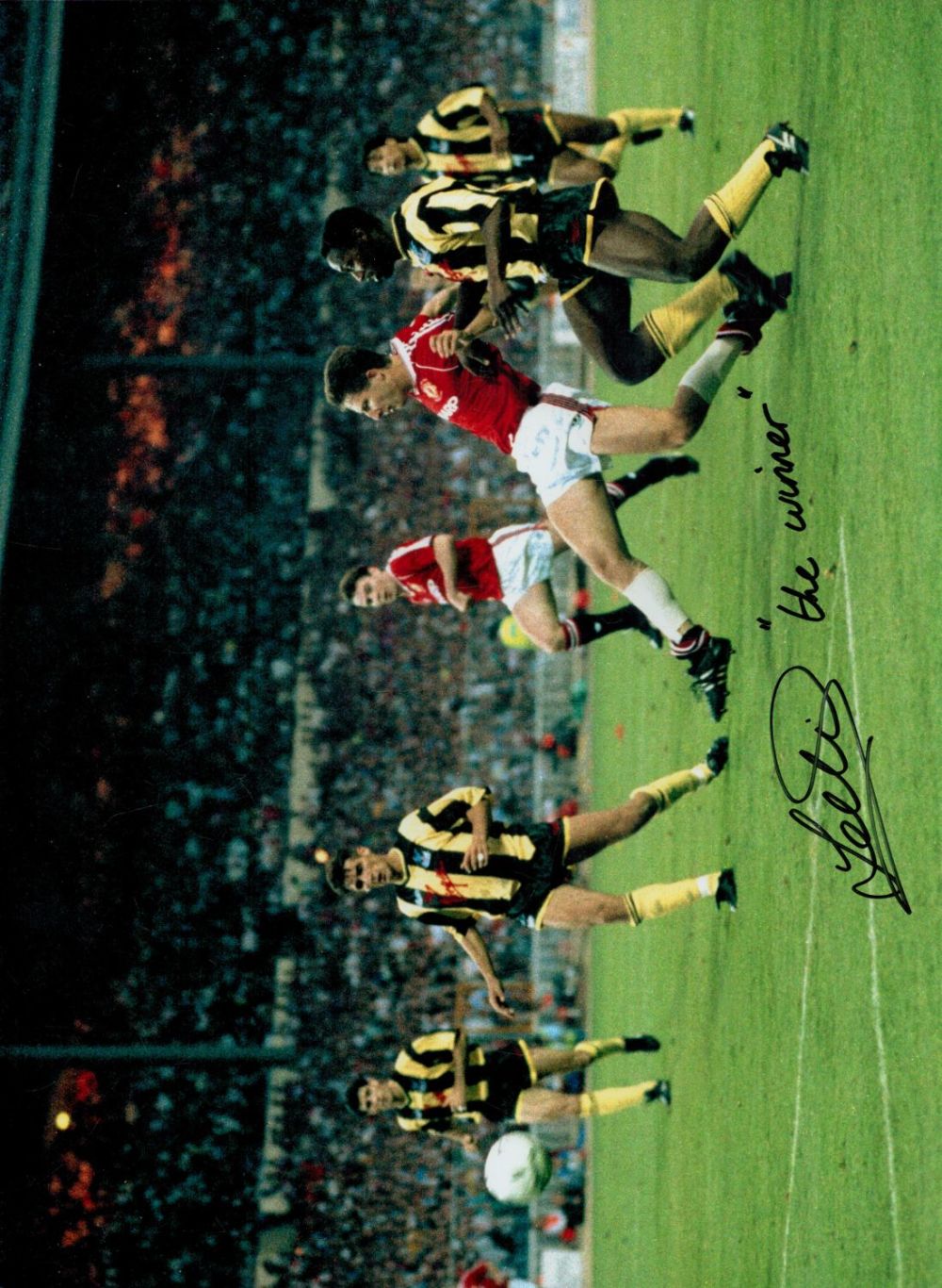 Lot 204: Autographed LEE MARTIN 16 x 12 Photo :...