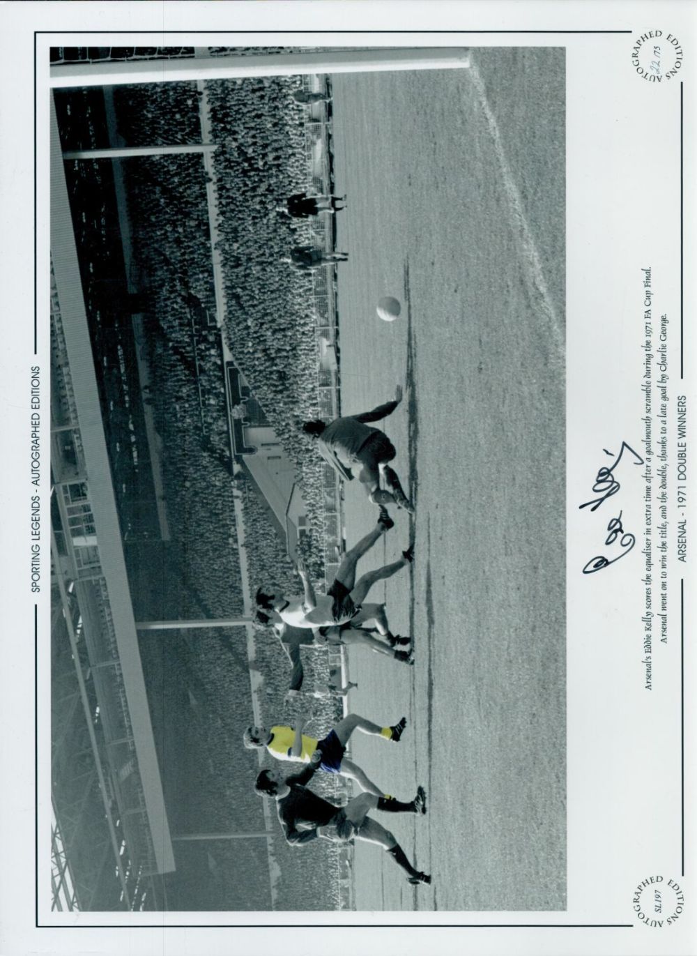 Lot 210: Autographed EDDIE KELLY 16 x 12 Limited Edition...