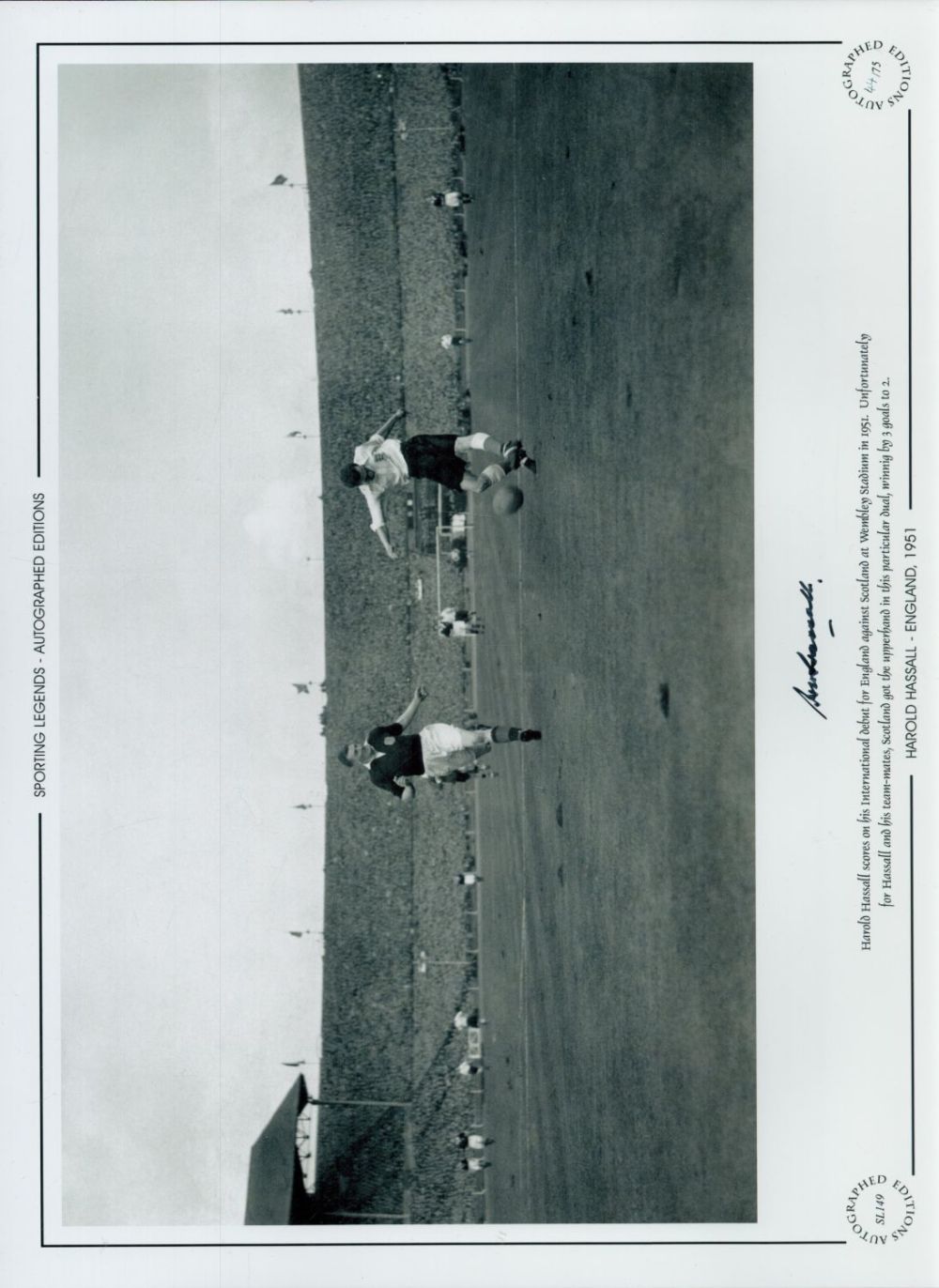 Lot 215: Autographed HAROLD HASSALL 16 x 12 Limited Edition...