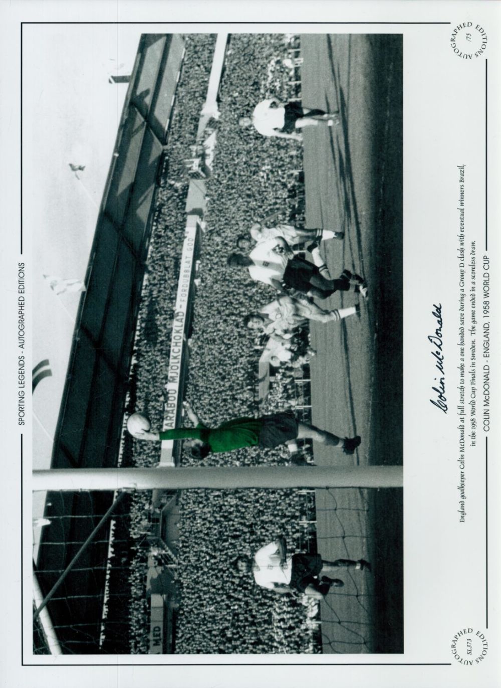 Lot 217: Autographed COLIN McDONALD 16 x 12 Limited Edition...