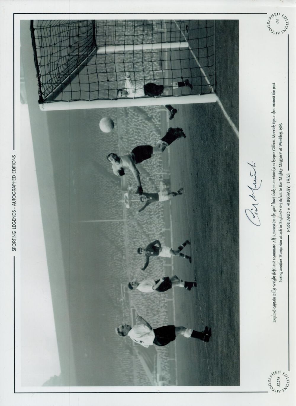 Lot 218: Autographed GIL MERRICK 16 x 12 Limited Edition...
