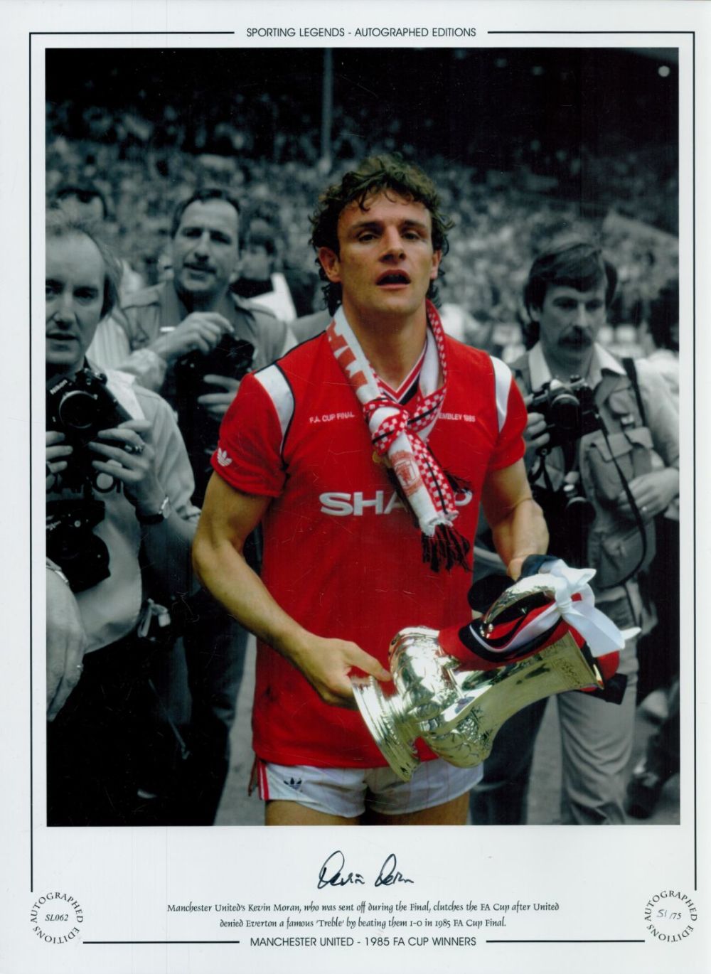 Lot 227: Autographed KEVIN MORAN 16 x 12 Limited Edition...