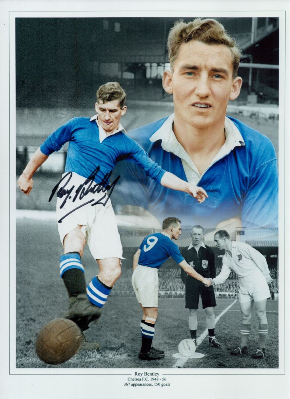 Lot 231: Autographed ROY BENTLEY 16 x 12 Montage Edition...