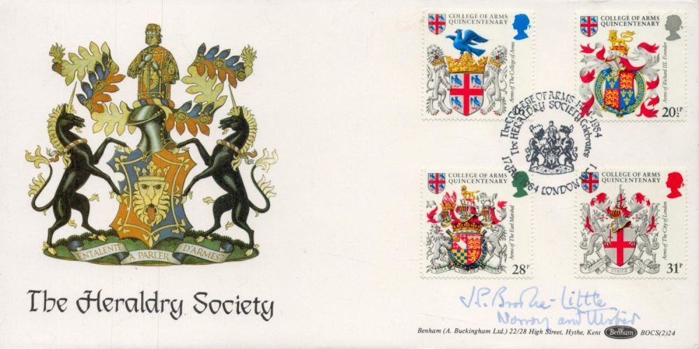 Lot 244: Heraldry Society Ulster boss signed rare 1984 Benham...