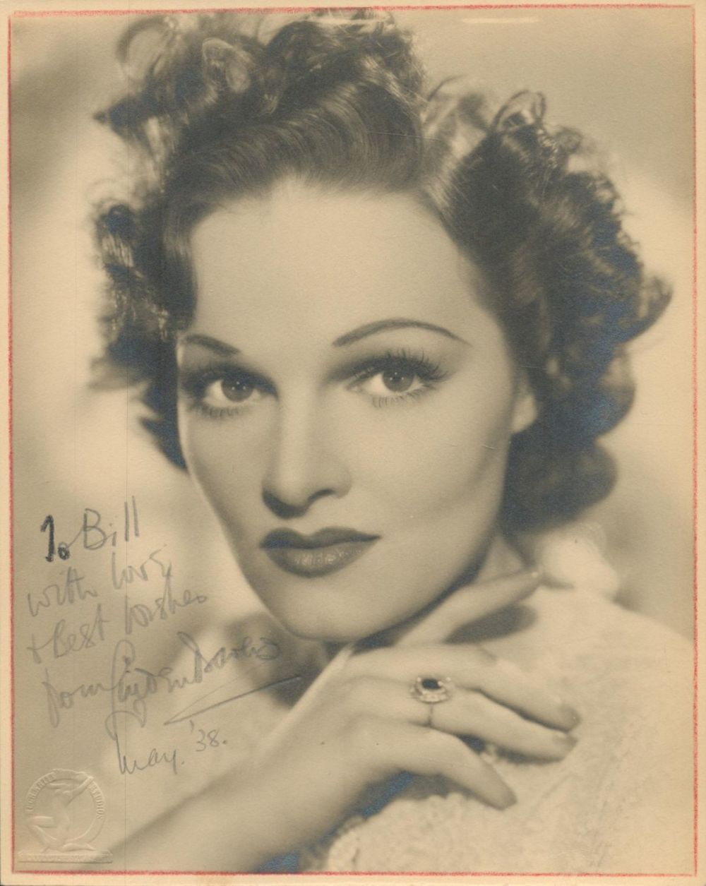 Lot 287: Linden Travers - vintage 10x8 black and white...