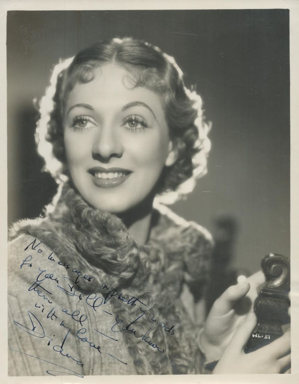 Lot 288: Diana Churchill - vintage 10x8 black and white...