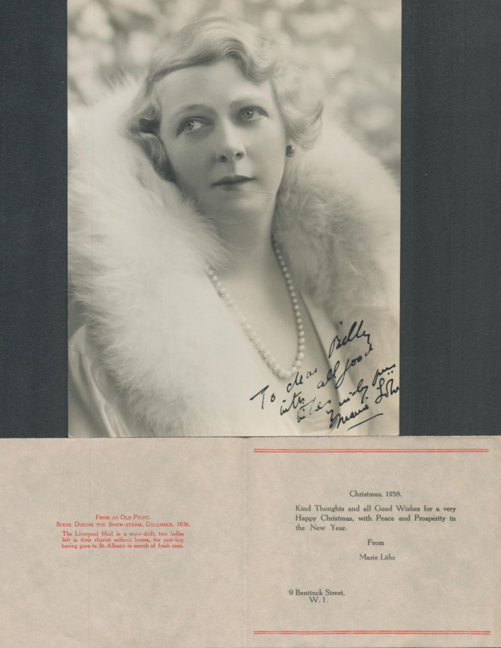 Lot 292: Marie Lohr - vintage 8x6 black and white...