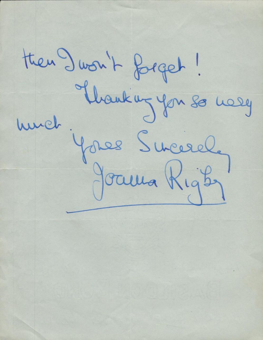 Lot 301: Joanna Rigby - vintage ALS dated Jan 12th...