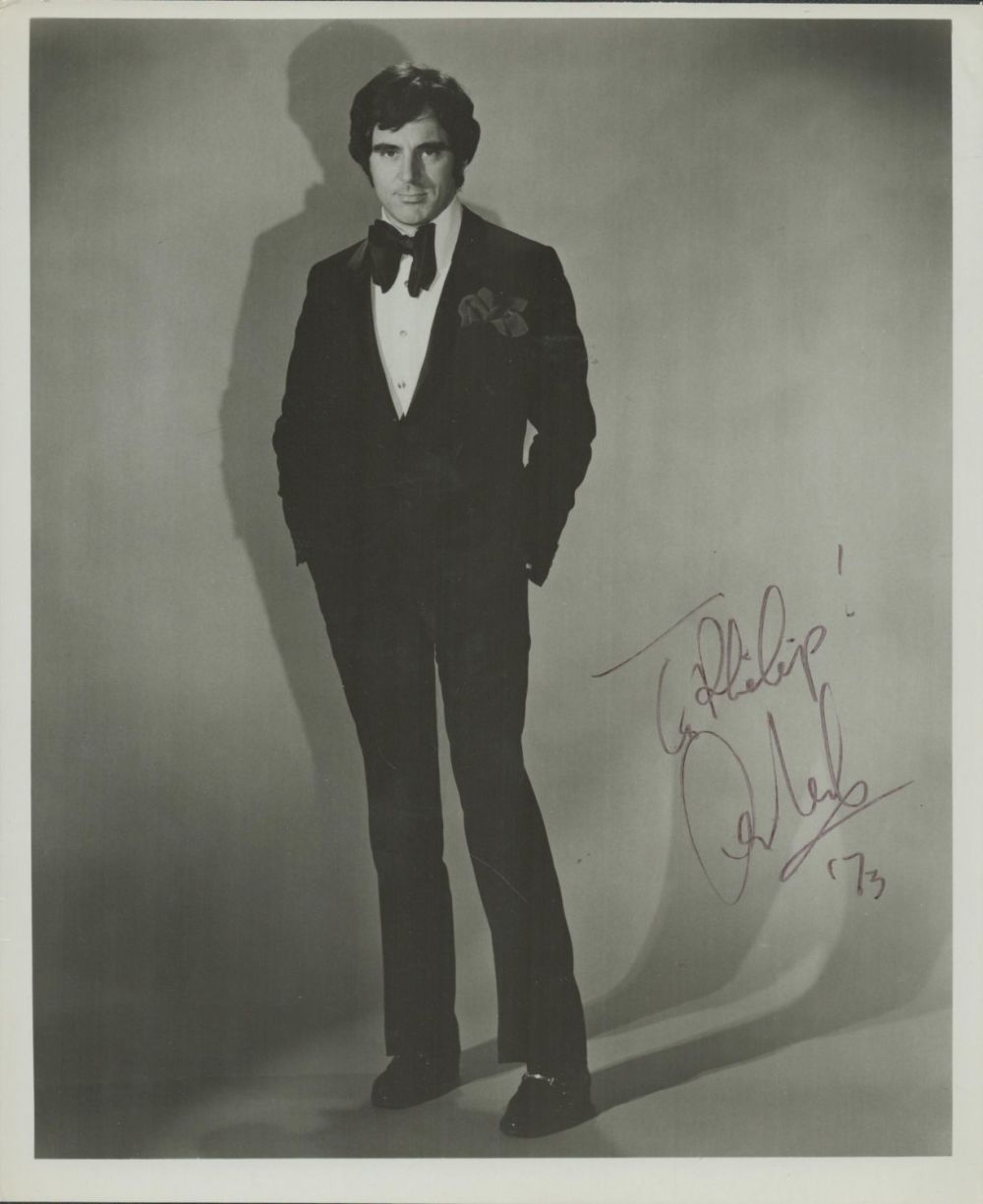 Lot 340: Anthony Newley signed 10x8 inch vintage black and...