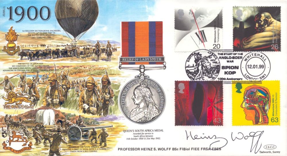 Lot 345: Professor Heinz Wolf signed Great War 1900 commemorative...