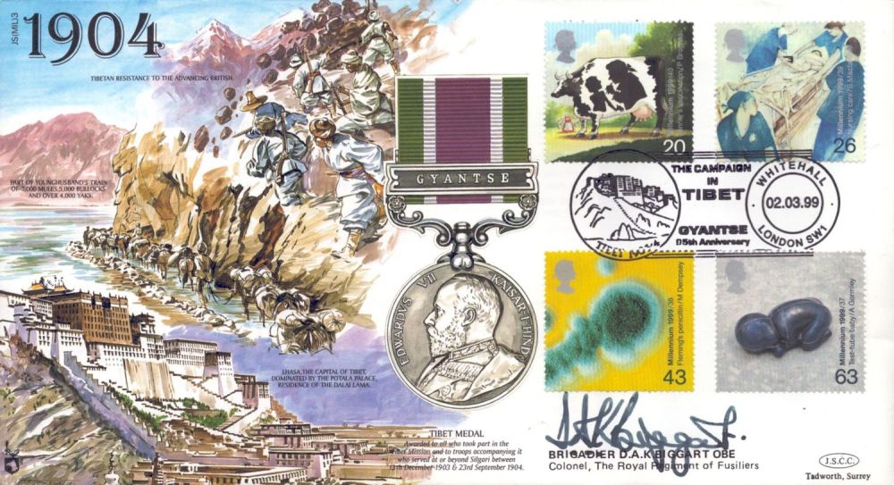 Lot 351: Brigadier D.A.K Biggart OBE signed Great War 1904...