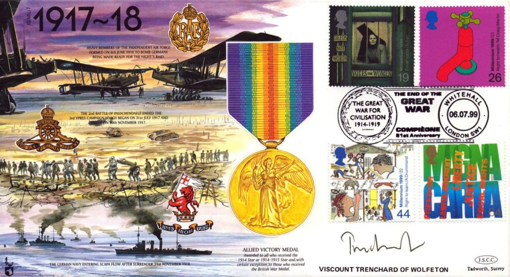 Lot 363: Viscount Trenchard of Wolfeton signed Great War 1917-18...