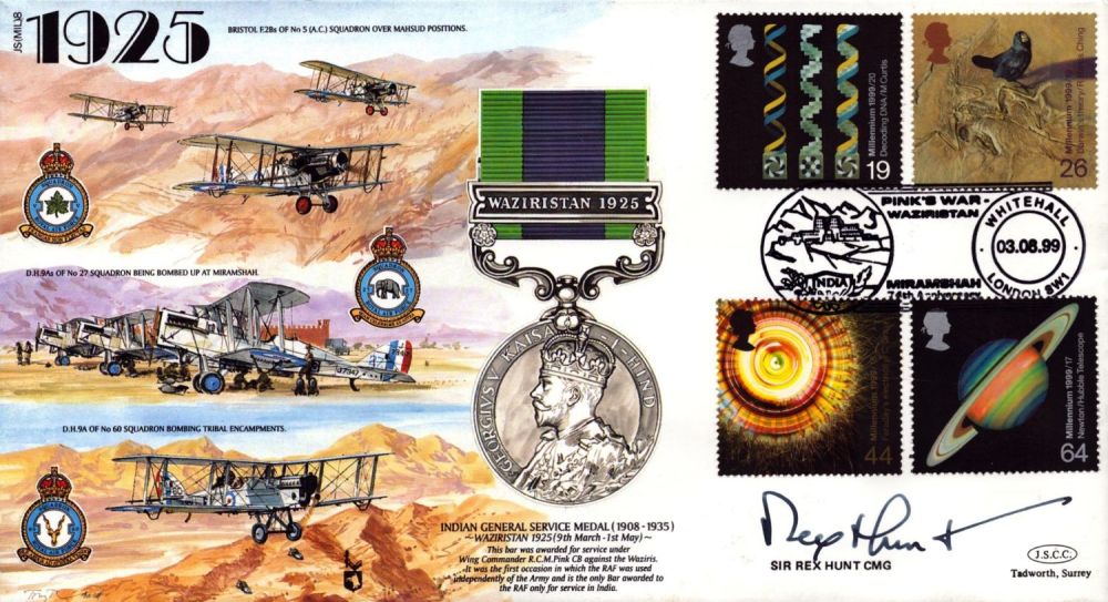 Lot 365: Sir Rex Hunt CMG signed Great War 1925...