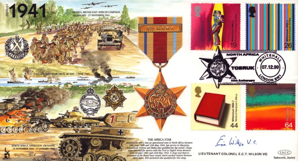 Lot 368: WWII Lieutenant Colonel E.C.T Wilson VC signed Great...