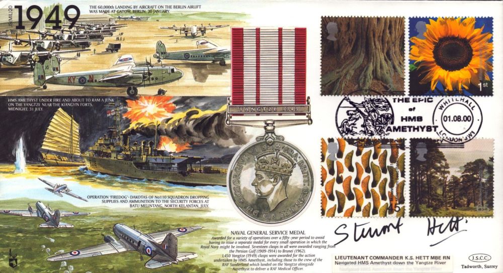 Lot 393: Lieutenant Commander KS HETT MBE RN signed 1949...