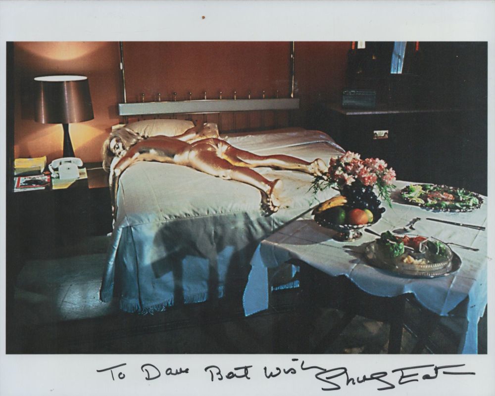 Lot 441: Shirley Eaton signed 10x8 inch Goldfinger colour photo...