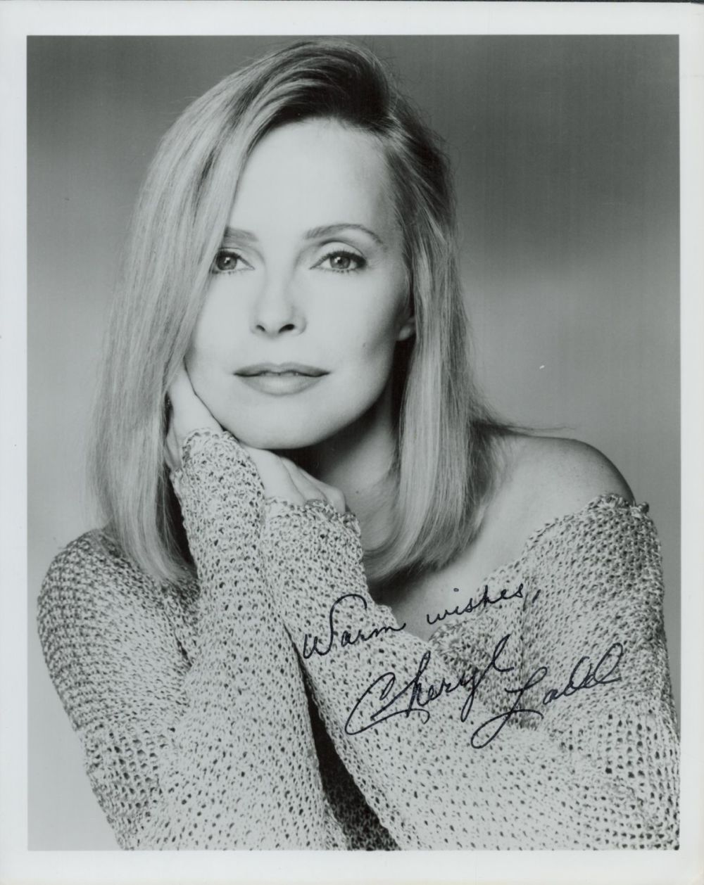 Lot 473: Cheryl Ladd signed 10x8 inch black and white...