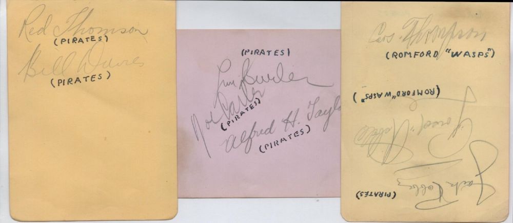 Lot 479: British Baseball vintage 1930s collection three multi signed...
