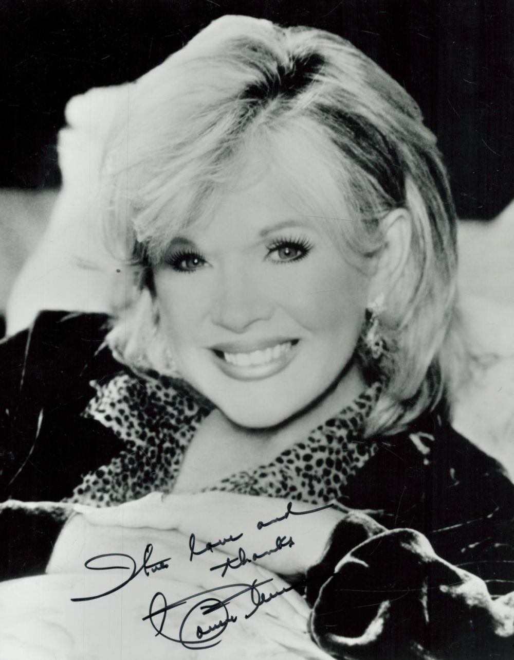 Lot 483: Connie Stevens signed 10x8 inch black and white...