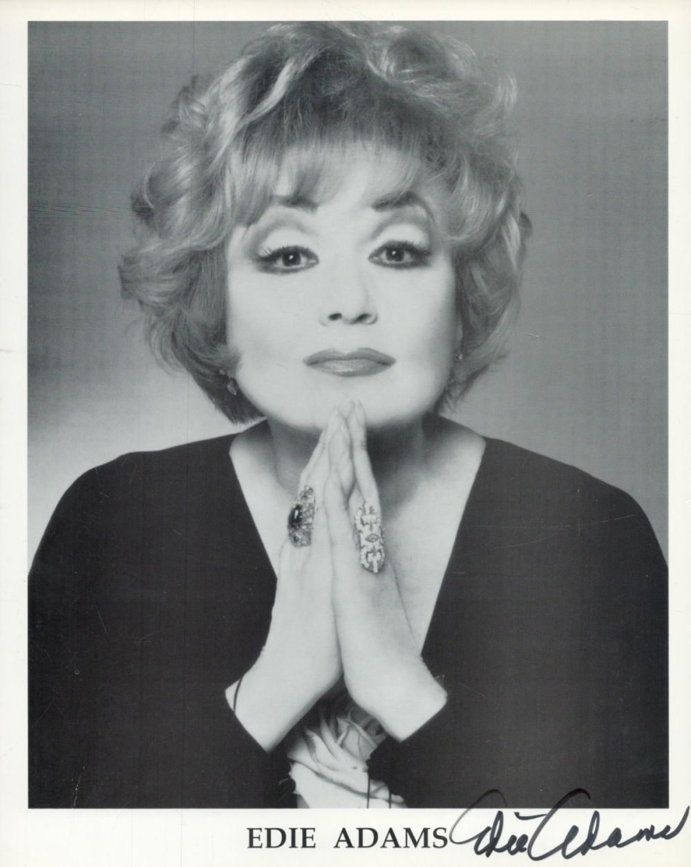 Lot 504: Edie Adams signed 10x8 inch black and white...