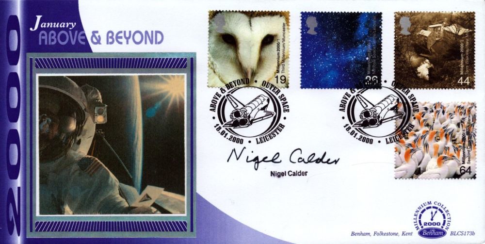 Lot 672: Nigel Calder signed Above and Beyond FDC. 18/1/00...