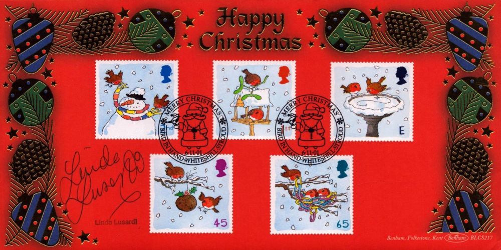 Lot 674: Linda Lusardi signed Merry Christmas FDC. 6/11/01 Stroud...