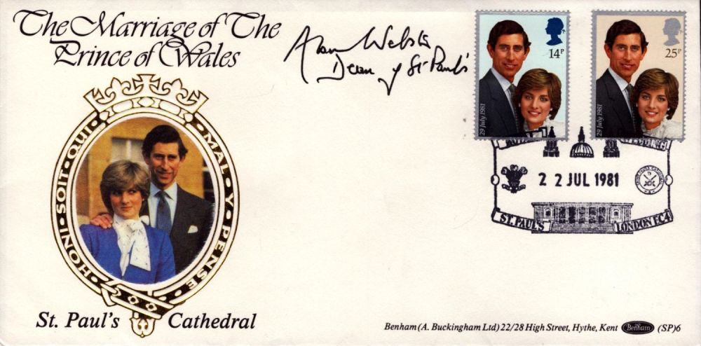 Lot 687: Dean of St Pauls signed Royal Wedding FDC....