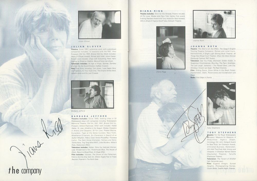 Lot 637: Diana Rigg Toby Stephens and more sig ned...
