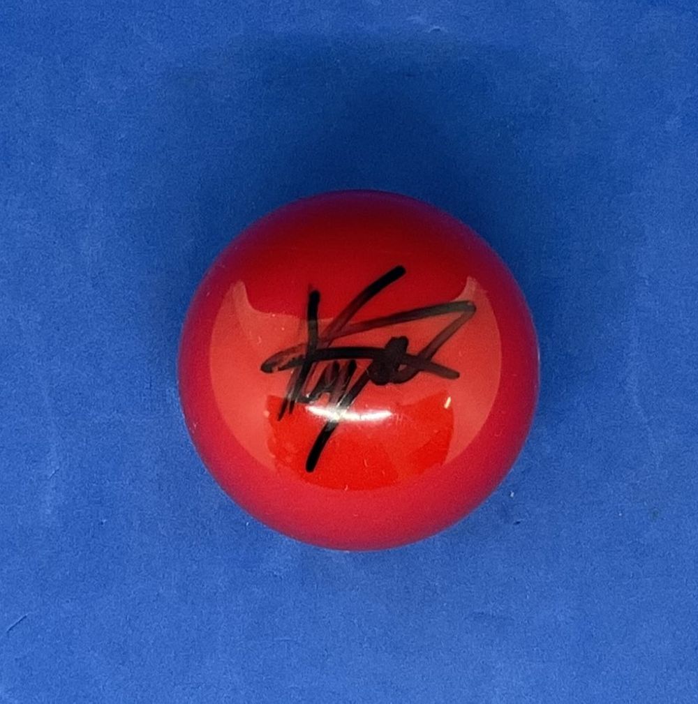 Lot 662: KYREN WILSON signed RED snooker ball. Good condition....