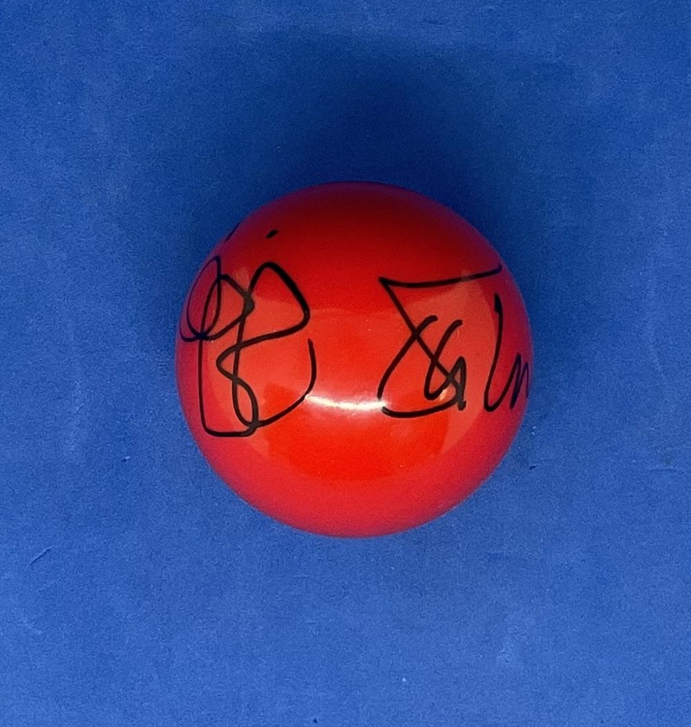 Lot 663: Cliff Thorburn signed RED snooker ball. Good condition....