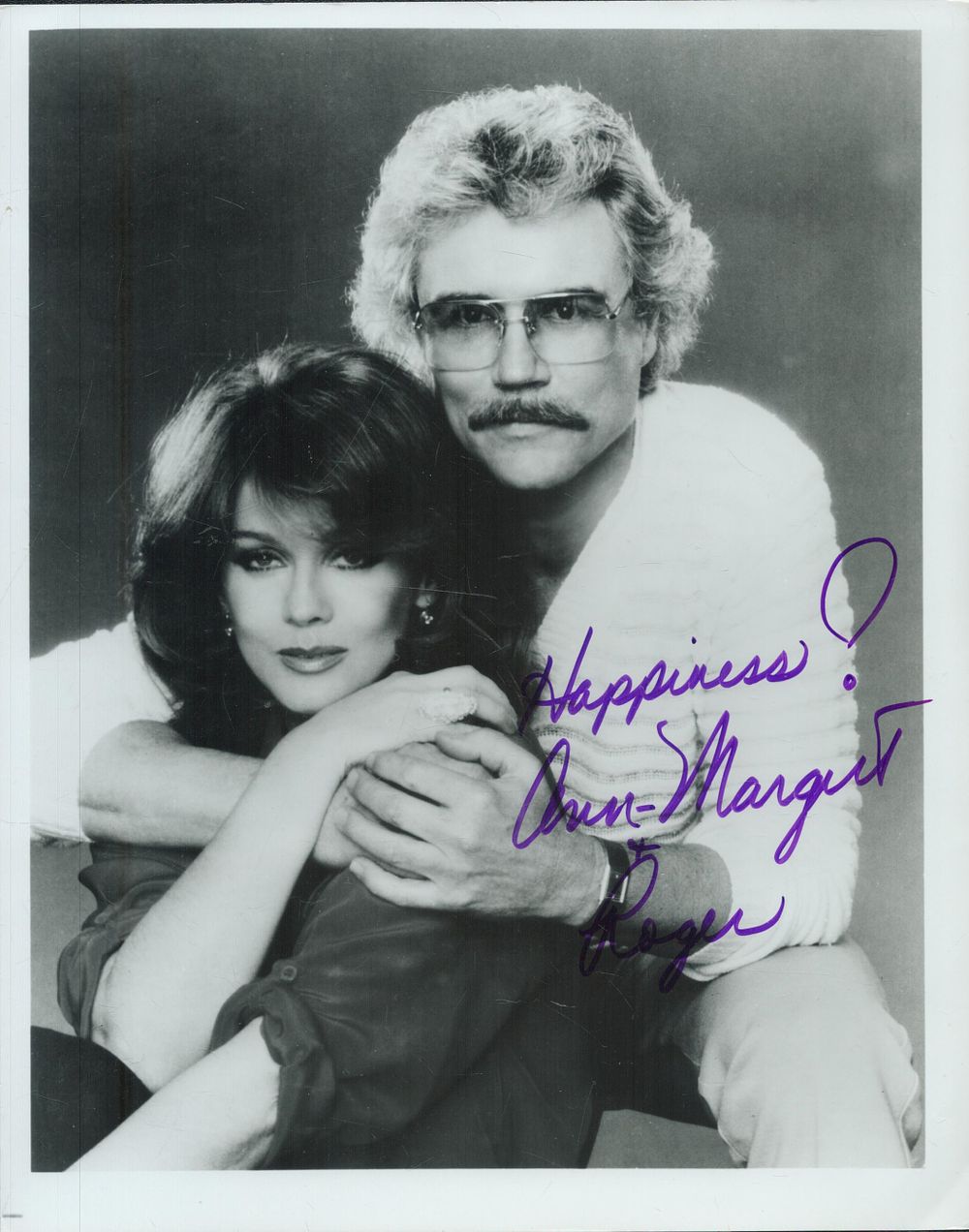 Lot 679: Ann Margret and Roger Smith signed 10x8 inch...