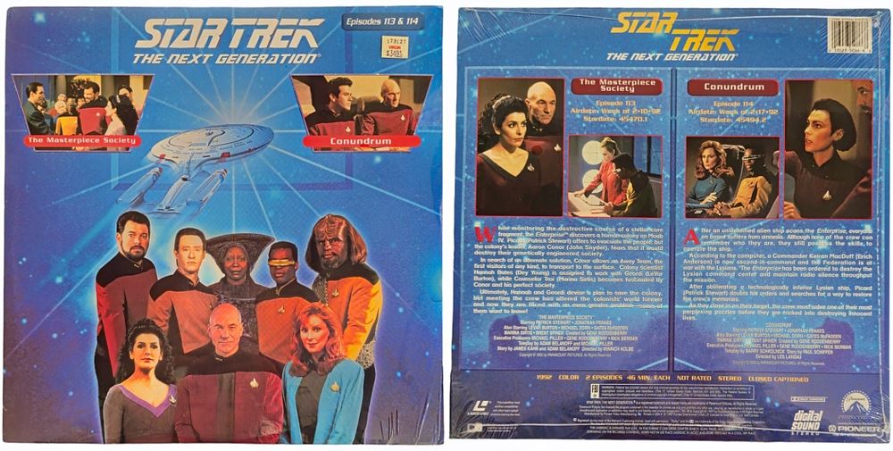 Lot 696: Star Trek Next Generation Episode 113 and 114:...