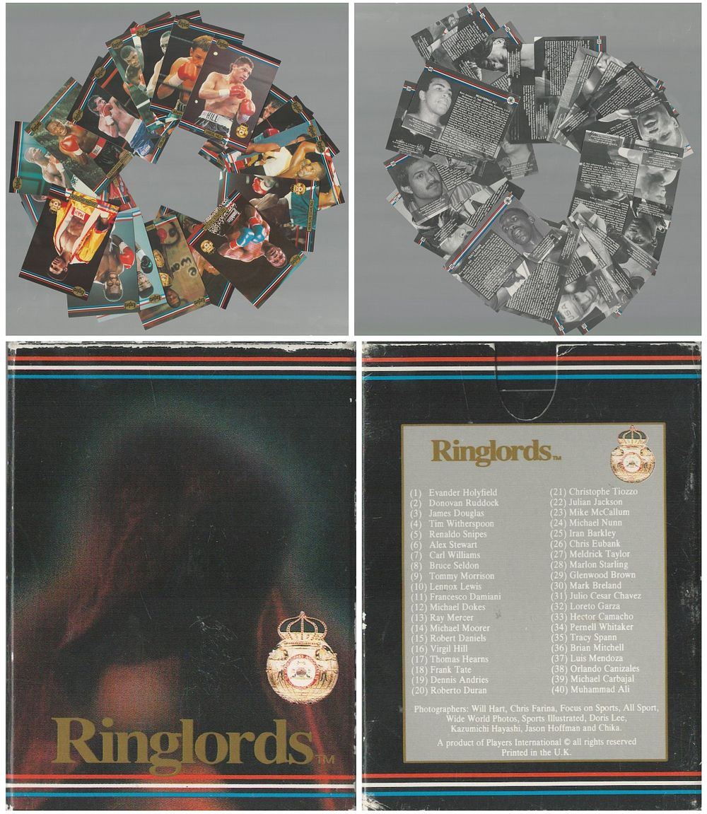 Lot 51: Boxing Ringlords collection complete set 40, 4x3 inch...