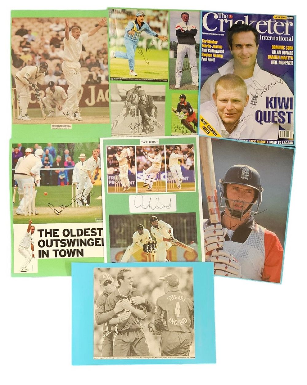 Lot 59: Cricket 7 Collection, A4 sheets with affixed photos...
