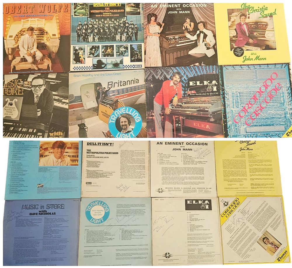 Lot 61: 8 Signed LPs Collection. Including Robert Wolfe The...