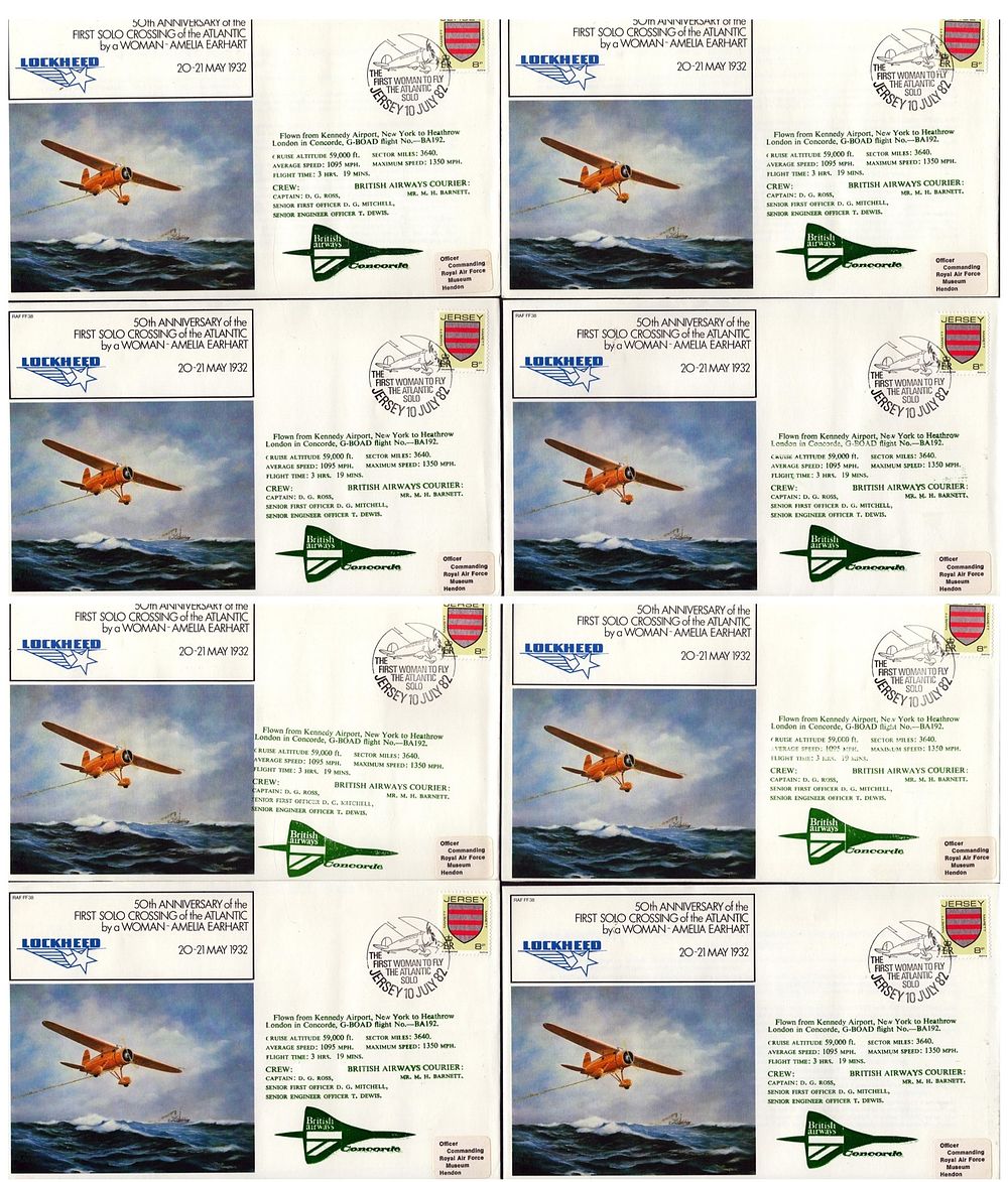 Lot 68: Aviation FDC Collection of 8 Flown covers of...