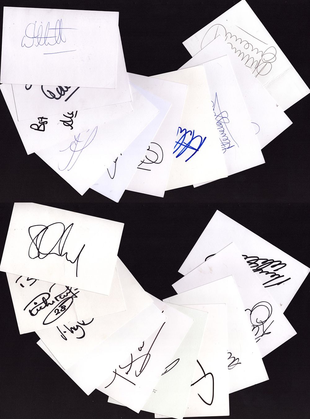 Lot 75: Football Collection 20, Football Player signed Autograph signatures...