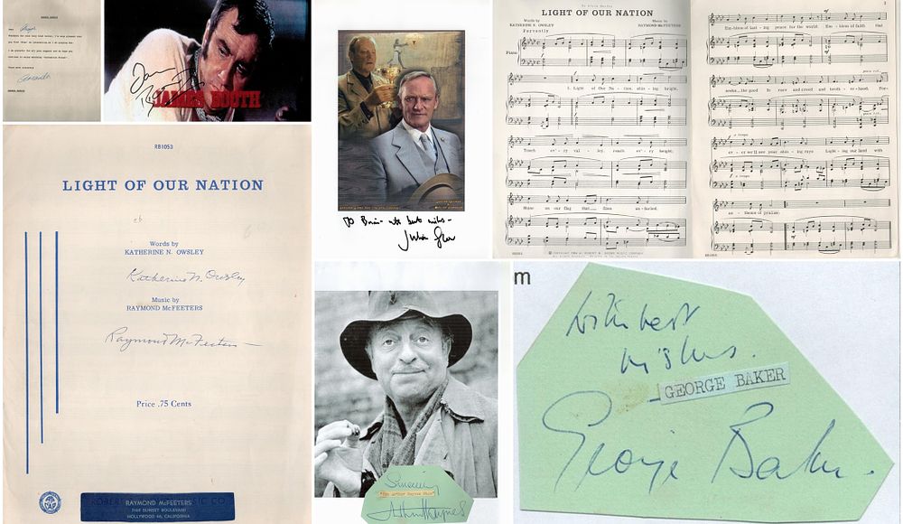 Lot 79: Variety Collection of 6, signatures, Julian Glover, James...