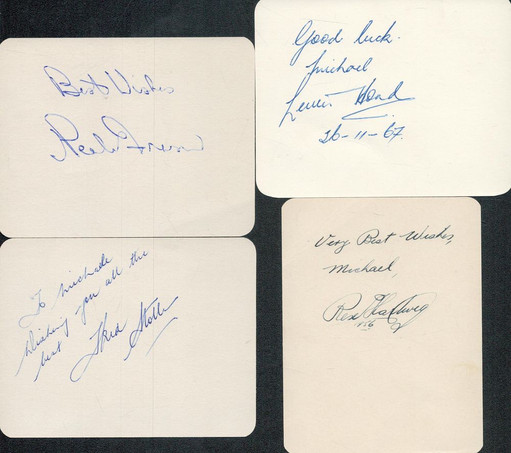 Lot 81: Tennis Collection of 4 signed white Cards. Signatures...