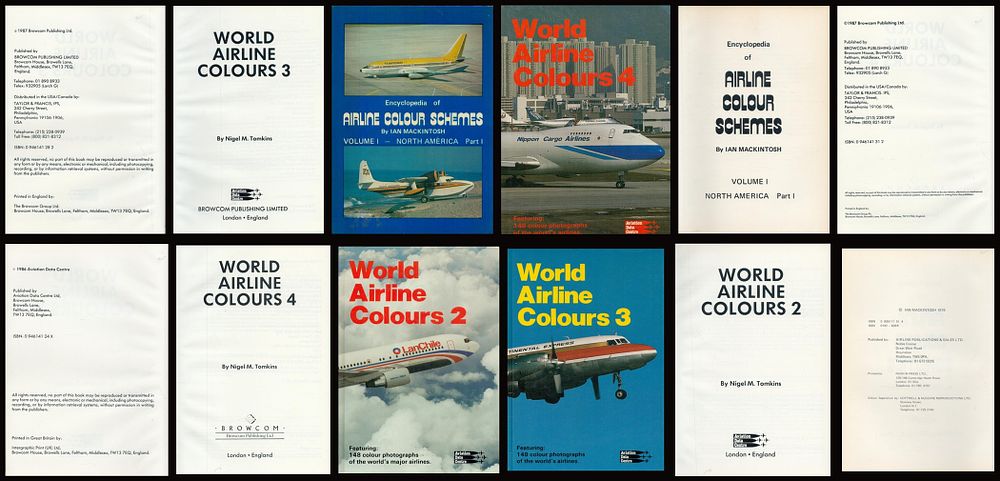 Lot 91: Airline Colour Schemes Collection of 4 x Books...