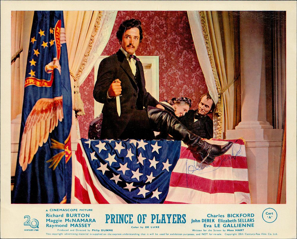 Lot 105: JOHN DEREK Actor signed Prince Of Players 8x10...