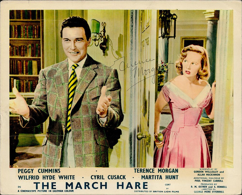 Lot 107: Terence Morgan Actor signed The March Hare 8x10...