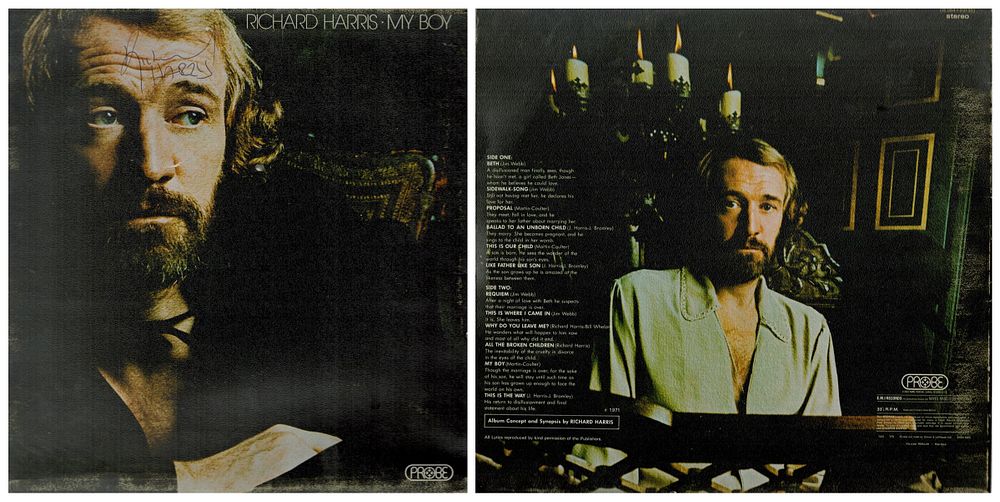 Lot 113: Richard Harris Actor Signed 1971 LP Record My...