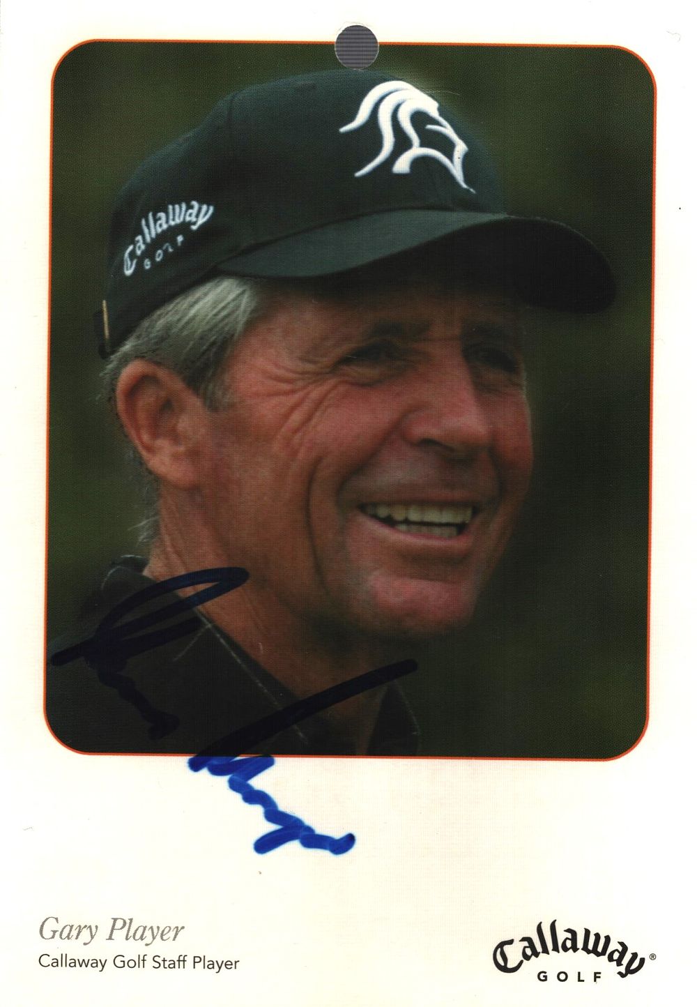 Lot 115: GARY PLAYER Golfer signed Callaway Promo Photo Card....